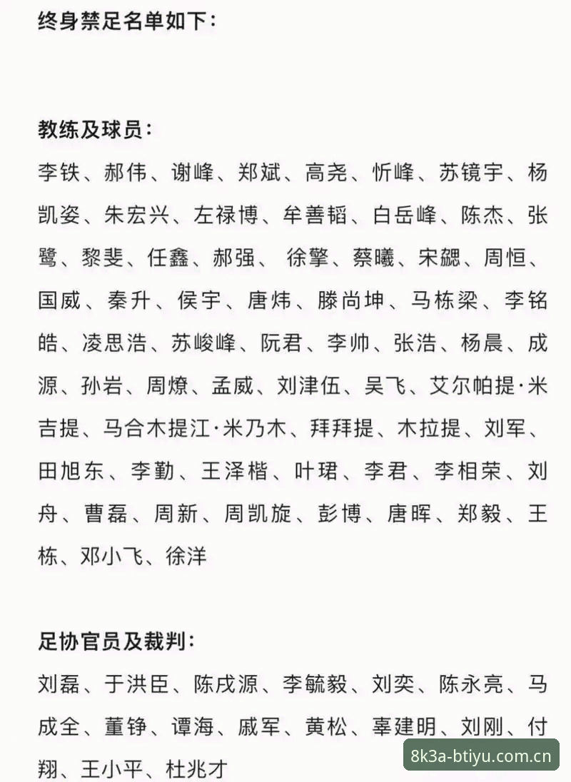 足球反腐风暴分析：看懂足协第三批禁足名单的实用指南